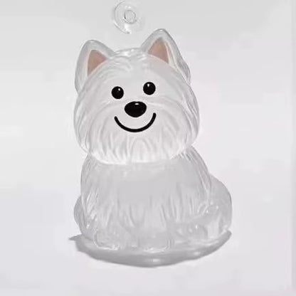Transparent Case Fuzzy Ball Pendant Pet Hair Storage Keychain