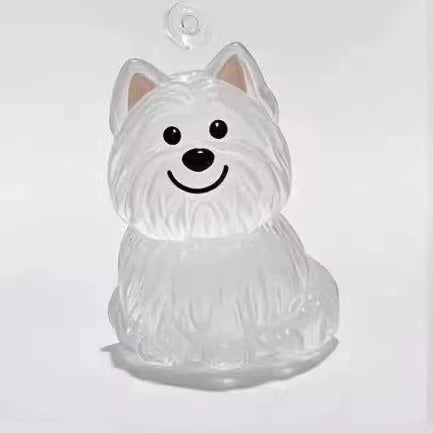 Transparent Case Fuzzy Ball Pendant Pet Hair Storage Keychain